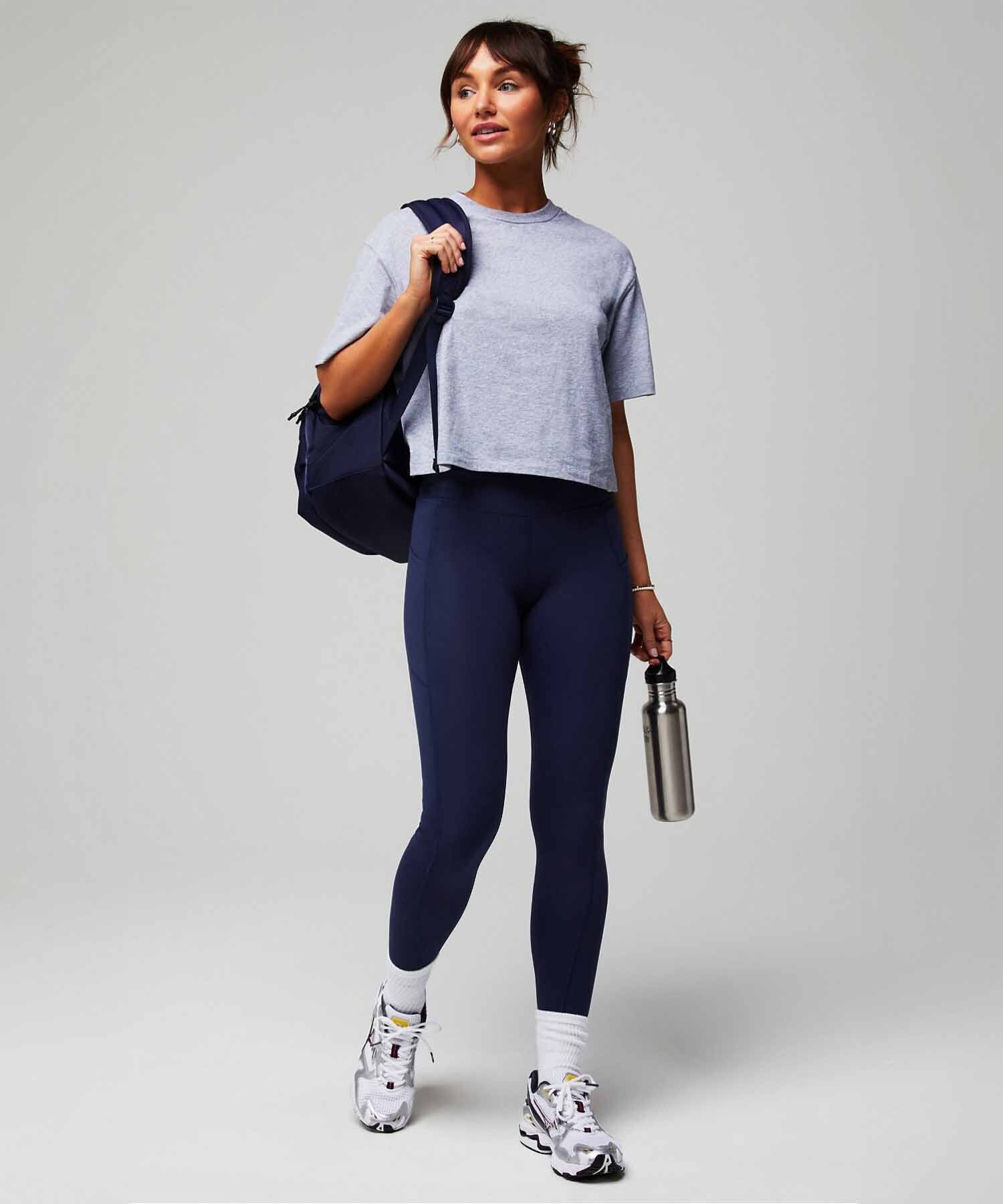 Polo Manga Corta Boxy Mujer Classic Grey Heather