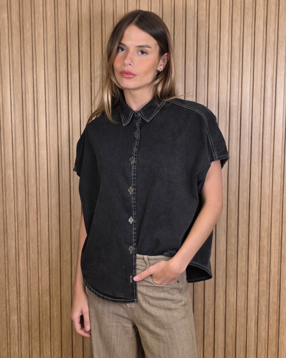 Camisa Rock - Denim Negro 