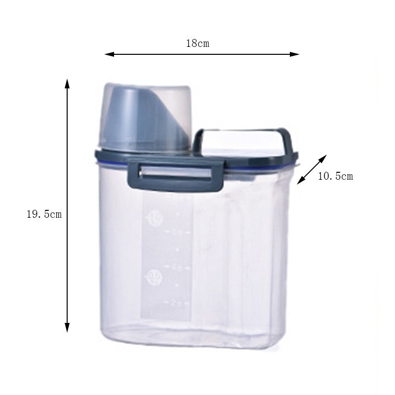 Contenedor plástico para Cocina Despensa 1kg verde