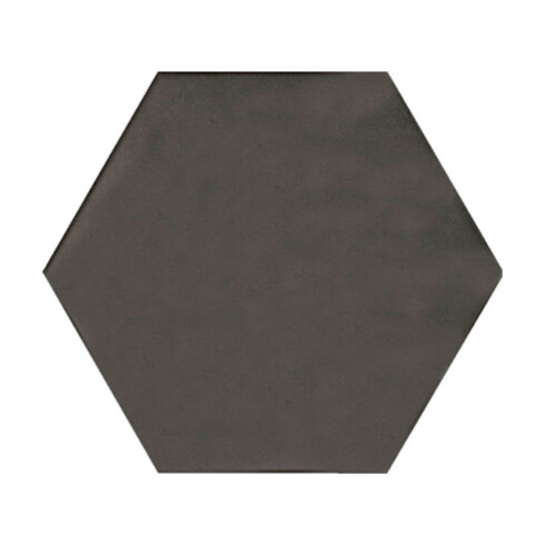 Porcelanato Hexagonal Negro Mate 19.8X22.8Cm Piso Pared GAMAS DE NEGRO