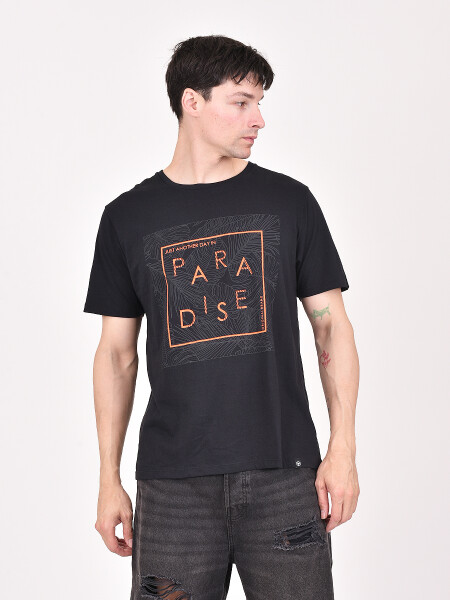 REMERA PARADISE NEGRO