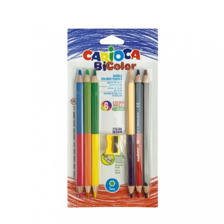 Lápices Carioca Bi-Color con Sacapuntas Lápices Carioca Bi-Color con Sacapuntas