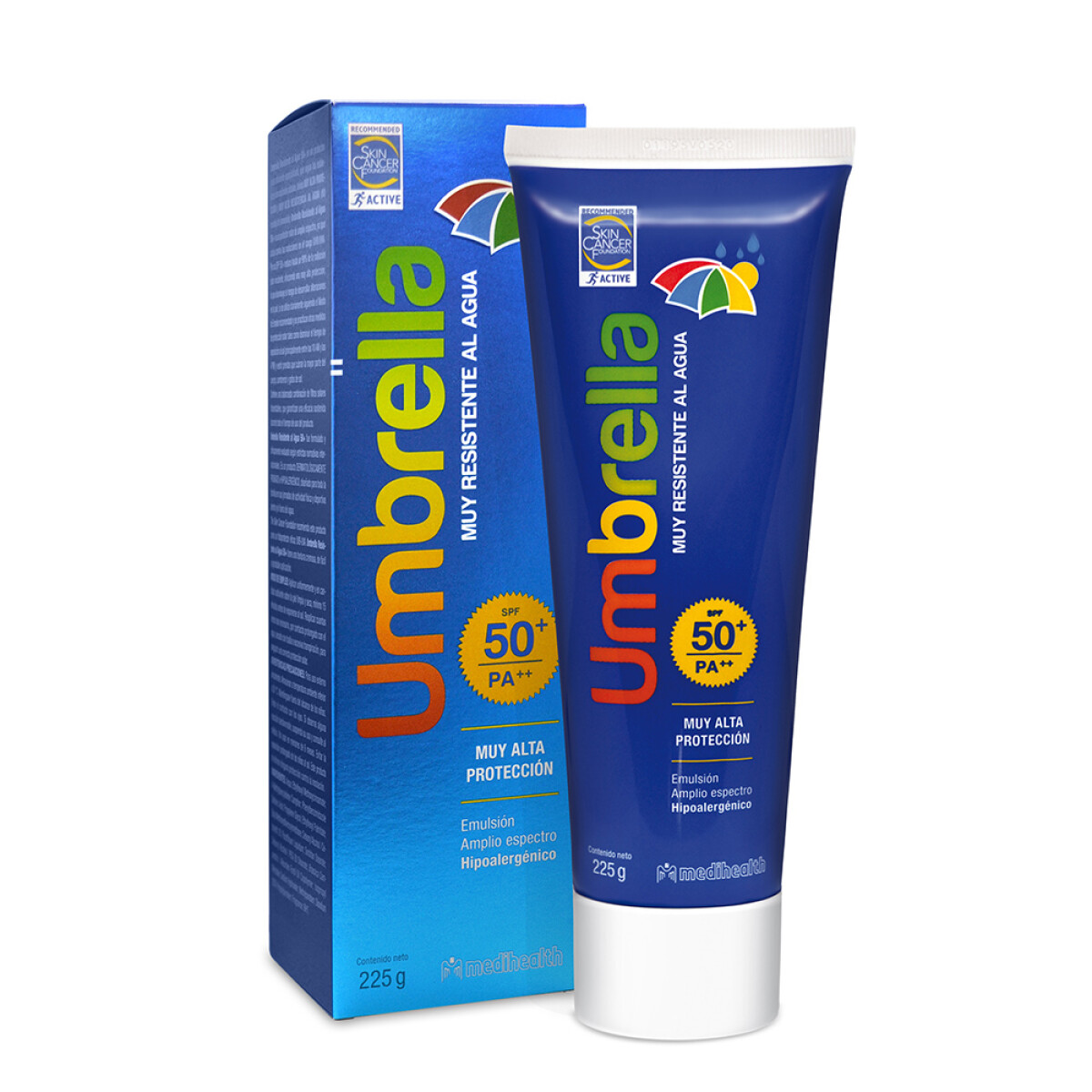 Protector Solar Umbrella Spf 50+ Waterproof 225 Ml. 