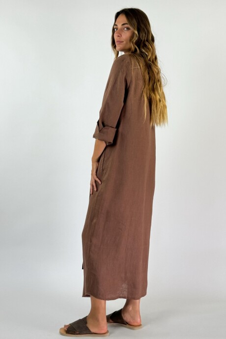VESTIDO LOTUS Marron
