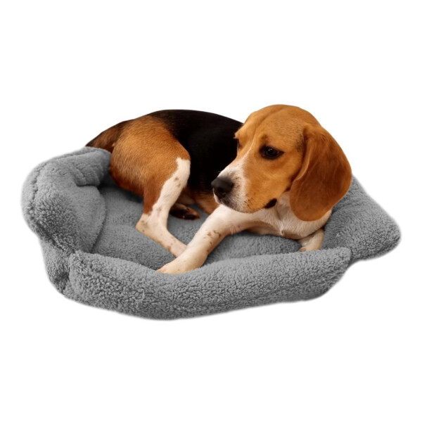 Cama Colchon Perro Gato Mascota Grande Cuadrado M Lavable Ax Variante Diseño Gris