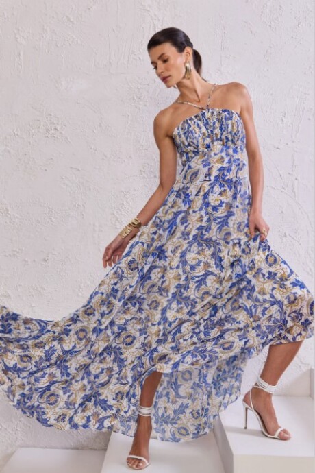 Vestido largo Halsey Estampado