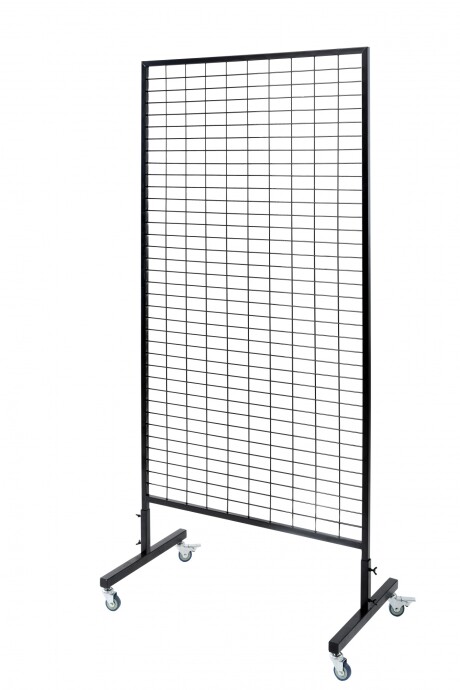 Exhibidor Metal Reja Ruedas Negro Exhibidor Metal Reja Ruedas Negro
