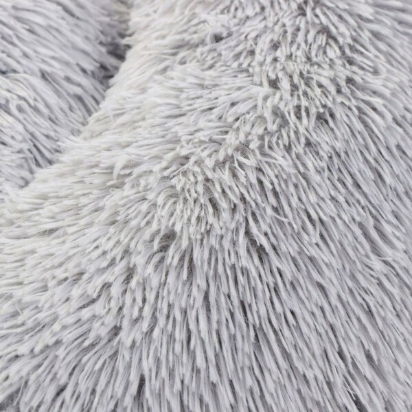 Cucha Cama Colchon Puff Plush Mascota Antiestress 60cm Color Variante Grisclaro