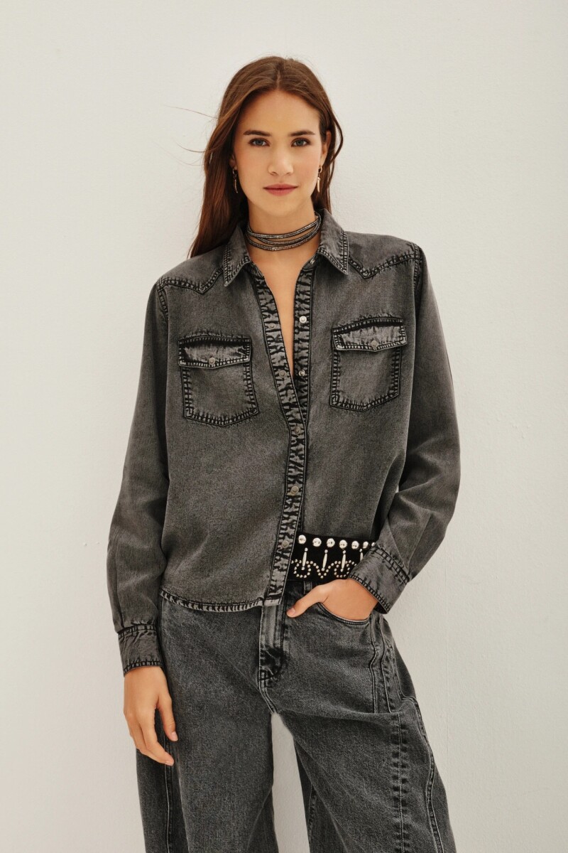 Camisa Texan Negro