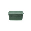 CAJA SIMIL RATTAN 4 LITROS VERDE VERDE