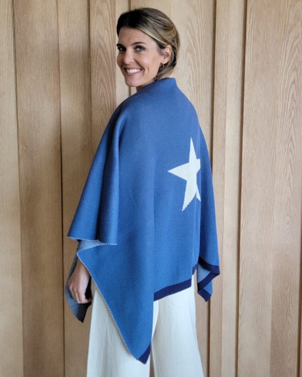 Ruana Estrella - Azul 