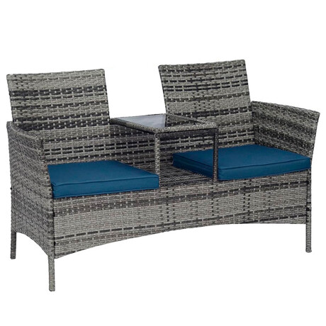 Sillón Ratán Jardín 2p C/Mesita Almohadones Patio Sillón Ratán Jardín 2p C/Mesita Almohadones Patio