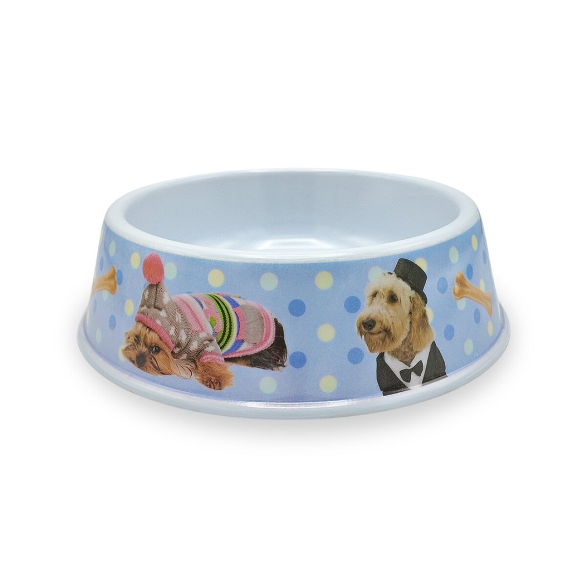 Plato Comida Agua Mascota Perros Gatos Comedero Bebedero - Variante Color Celeste 