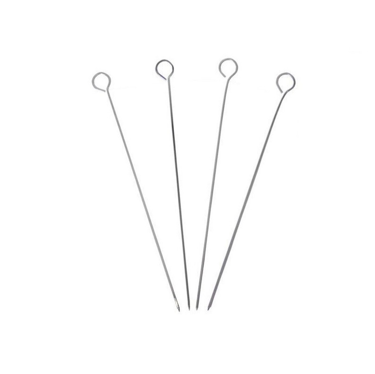 Set de 4 Pinchos para Brochetas y Barbacoa de Metal 20 cm 