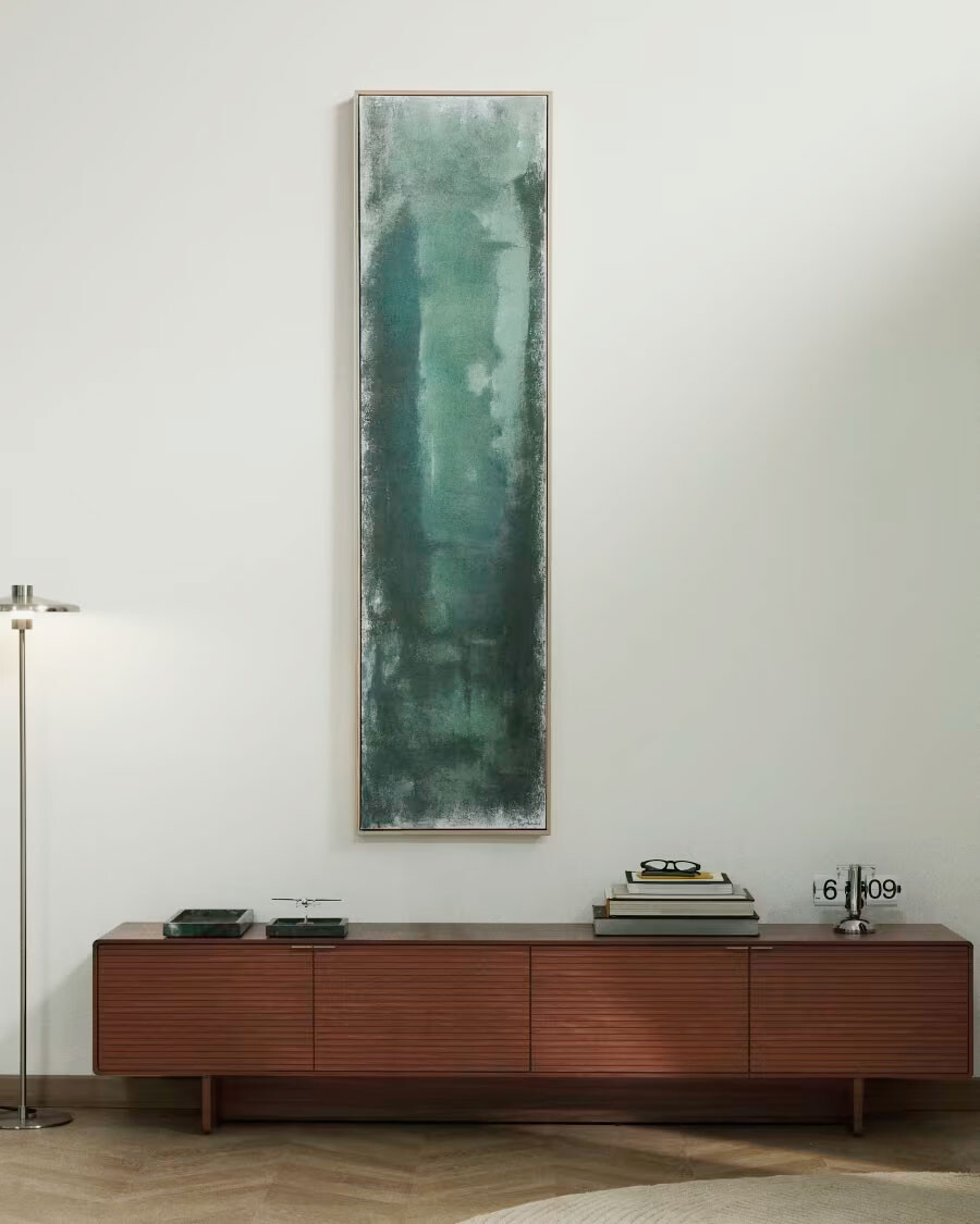Cuadro abstracto Selnar verde 182 x 47 cm