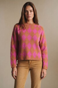Sweater Rombos Fucsia