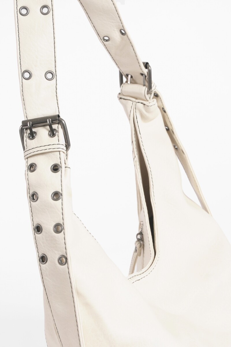 Cartera soft ojalillos crudo