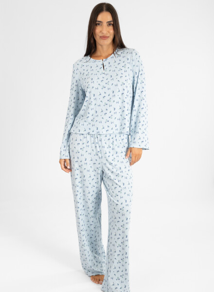 Pijama rulote liberty ml Celeste