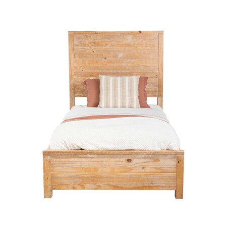 CAMA 1 PLAZA MADERA NATURAL-BEIGE MONTAUK