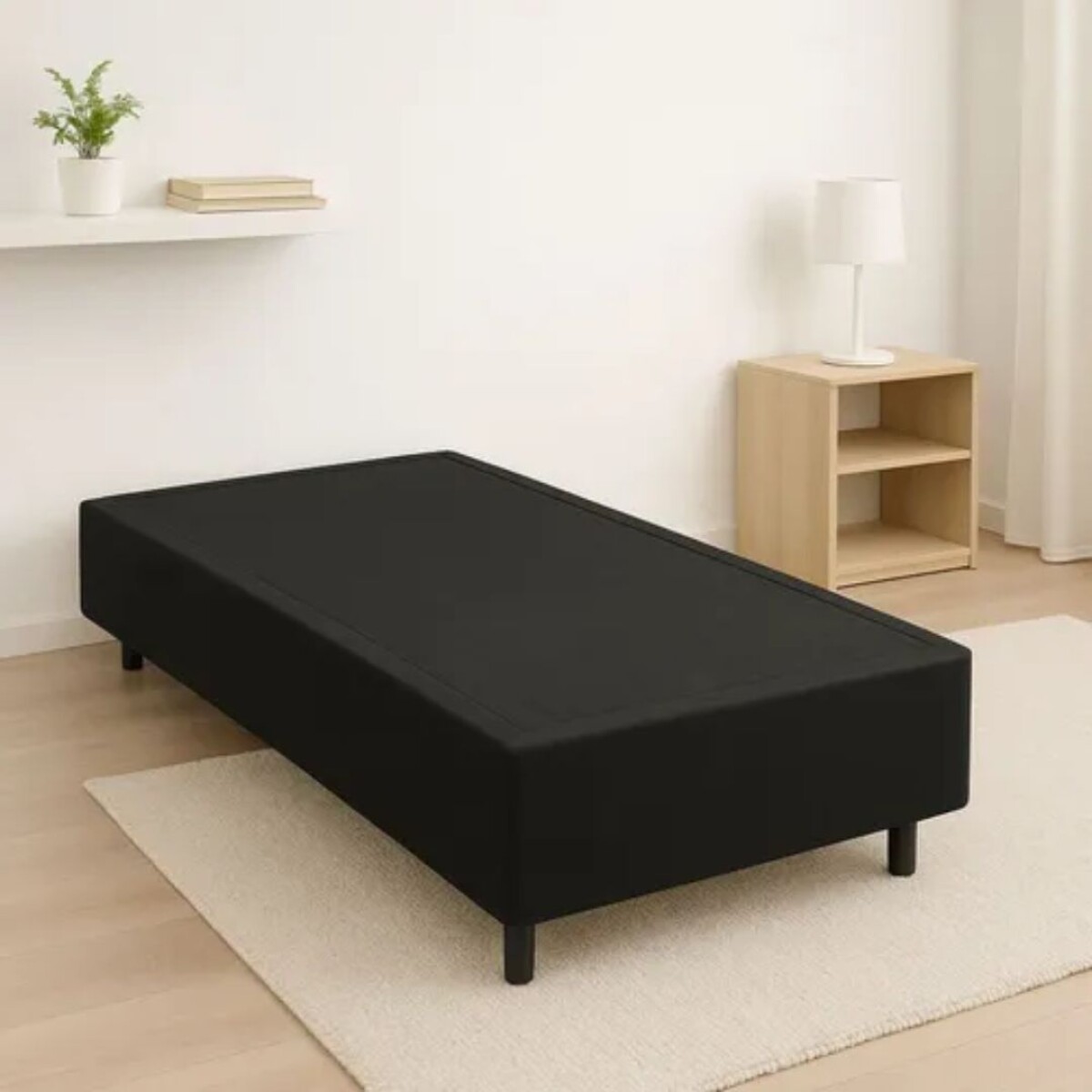 Box Plaza Y Media 110x190 cm - Negro 