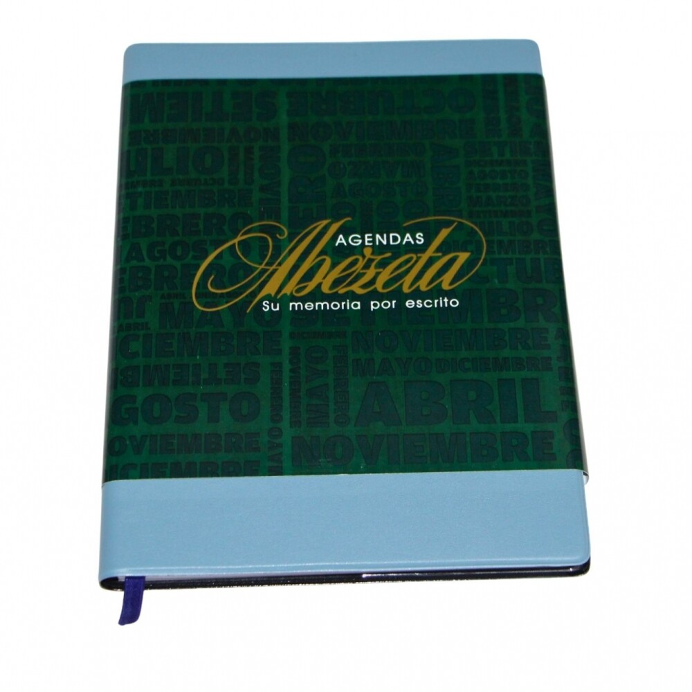 AGENDA ABEZETA 200 CLASICA DEL AÑO TAPA FUNDA COLOR CELESTE OSCURO