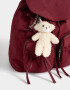 Mochilas Urbanas Mochila Urbana Con Charm Osito - Rojo Burdeaux