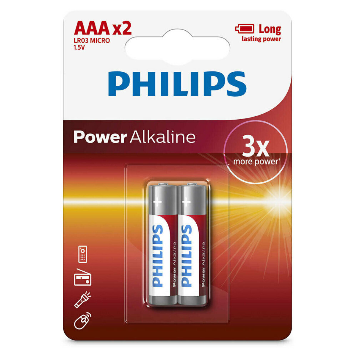Pack X2 Pilas Philips Aaa 