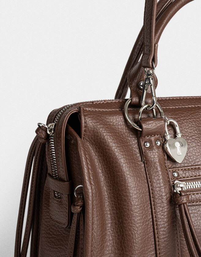 Bowling Cartera Bowling Con Cadena - Marron Oscuro