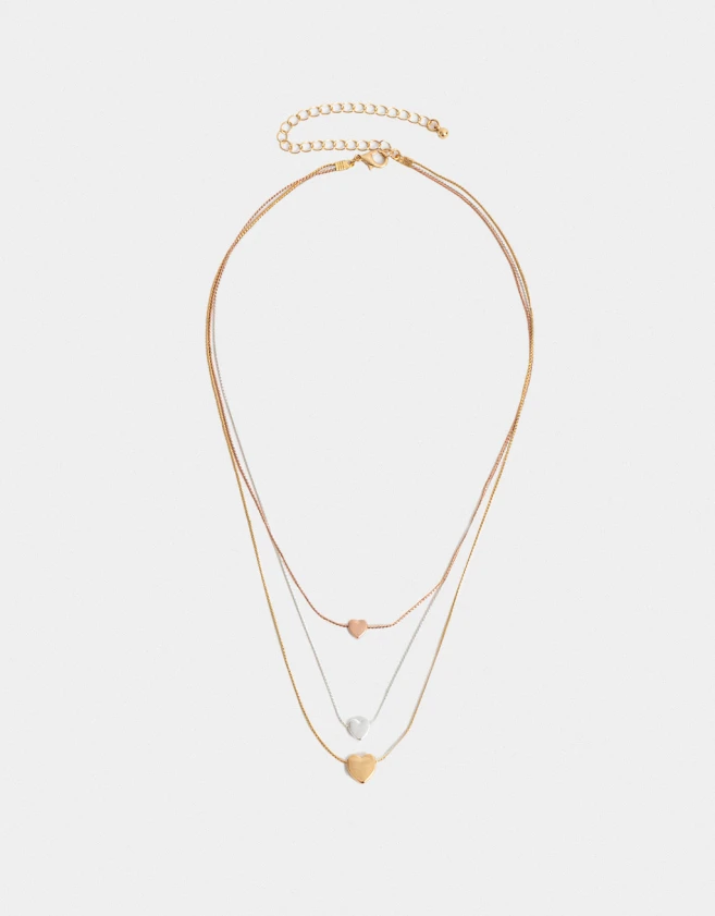 Collares Cortos Bañada en Oro Rosa Collar Multicadena Bañado En Oro Rosa - Dorado Oro Rosa