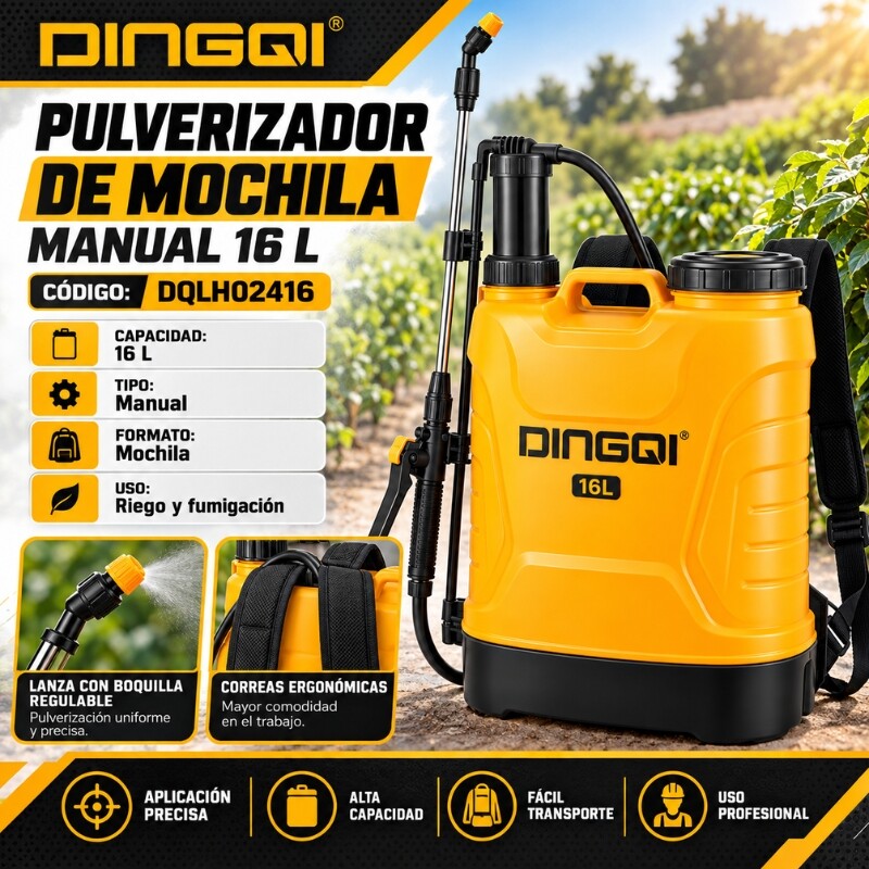 DINGQI FUMIGADOR PULVERIZADOR MOCHILA 16 LITROS Dingqi Fumigador Pulverizador Mochila 16 Litros