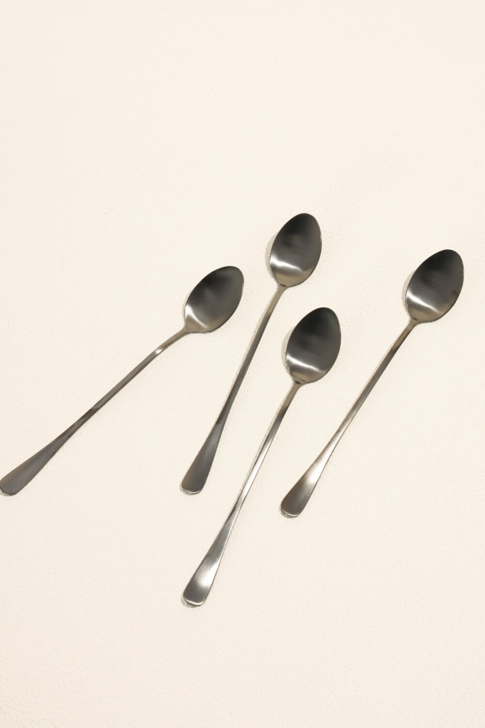 Cuchara Mango Largo Olivo Set 4 Un. Negro Color Unico