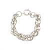 Pulsera Garibaldi doble aro- Plata 925 -Sin piedra-PU3701 sinpiedra