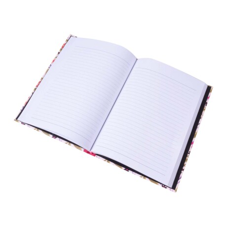 LIBRETA 144 HOJAS PAPEL NARANJA LINO FLORES