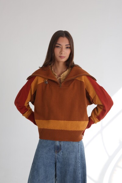 Buzo Zip Terracota