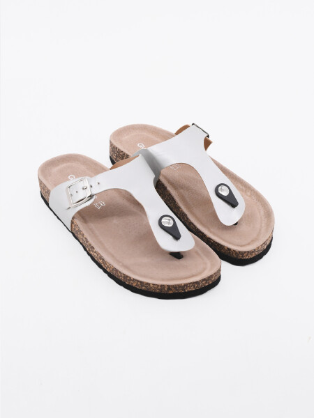 SANDALIA BIRKIN PLATEADO