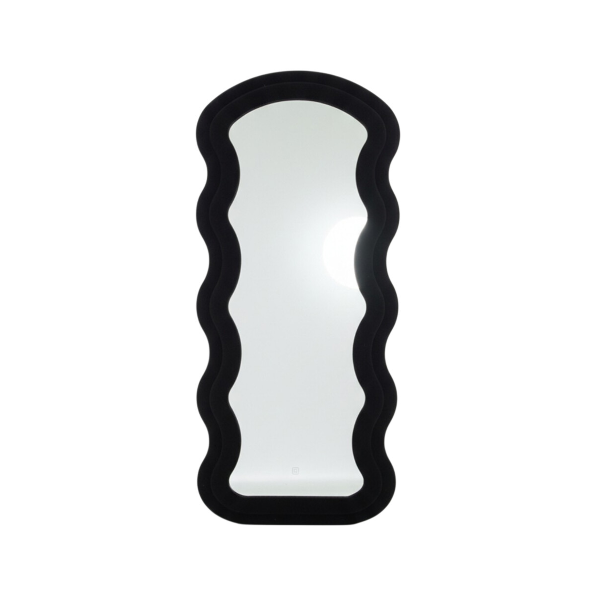 Espejo de pie con marco de ondas velvet - 60x160cm - Negro 
