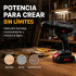 Taladro Percutor Atornillador + 2 Baterías 48V Inalambrico Negro