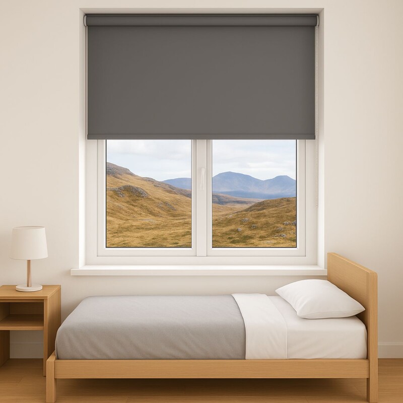 Cortina roller blackout 100x200 cm GRIS OSCURO
