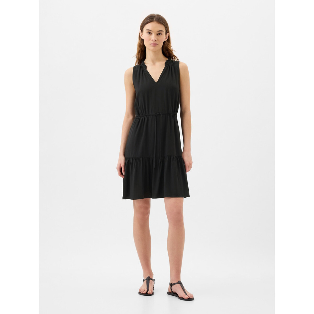 V-SL ZEN NK EWAIST DRESS - BLACK 1 