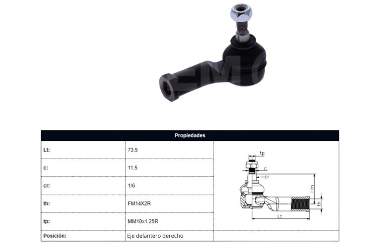 Puntero Ford Fiesta 95-25 Der Puntero Ford Fiesta 95-25 Der