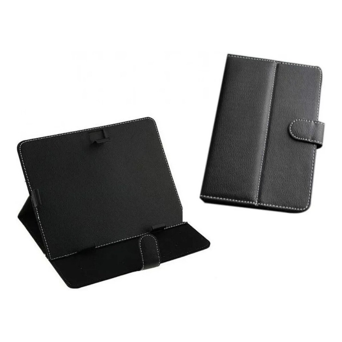Estuche Funda Protector Soporte Tablet 10.1 10 9 Simil Cuer - Color Variante NEGRO 
