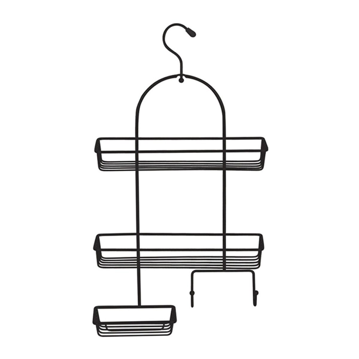 Organizador Colgante de Ducha con 3 Niveles - Negro 