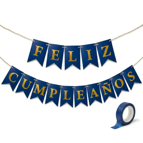 Cartel Feliz Cumple Azul