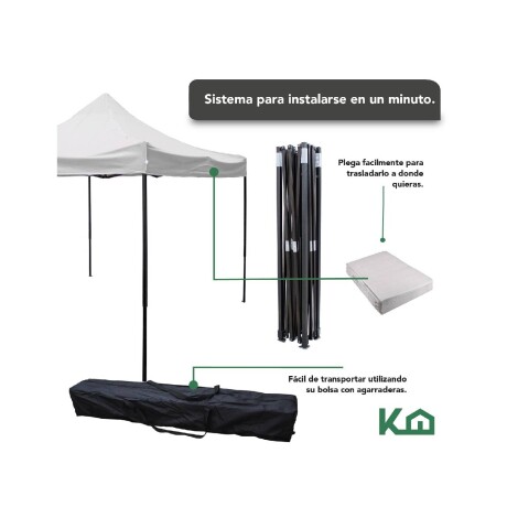 Gazebo reforzado toldo carpa 2x2.5 mt blanco Gazebo reforzado toldo carpa 2x2.5 mt blanco