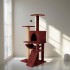Gimnasio Rascador Para Gato Torre Casa Hamaca Escalera Atrix Variante Color Bordo