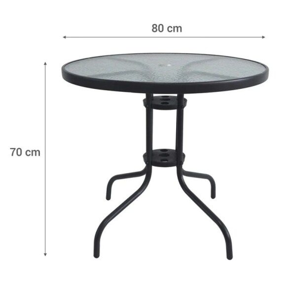 MESA DE EXTERIOR REDONDA DE HIERRO - 80 CM MESA DE EXTERIOR REDONDA DE HIERRO - 80 CM
