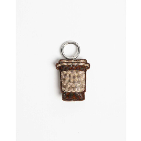 Llavero Y Bag Charm Café Shiny Combinacion Bicolor