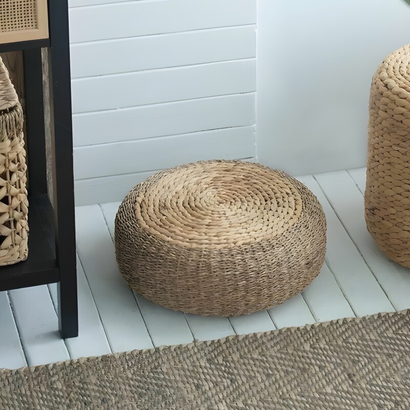 PUFF JACINTO TRENZADO 41x41x15CM PUFF JACINTO TRENZADO 41x41x15CM