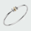 Pulsera Lira de Moon en plata 925 con detalles de oro amarillo 18k y brillantes Pulsera Lira de Moon en plata 925 con detalles de oro amarillo 18k y brillantes