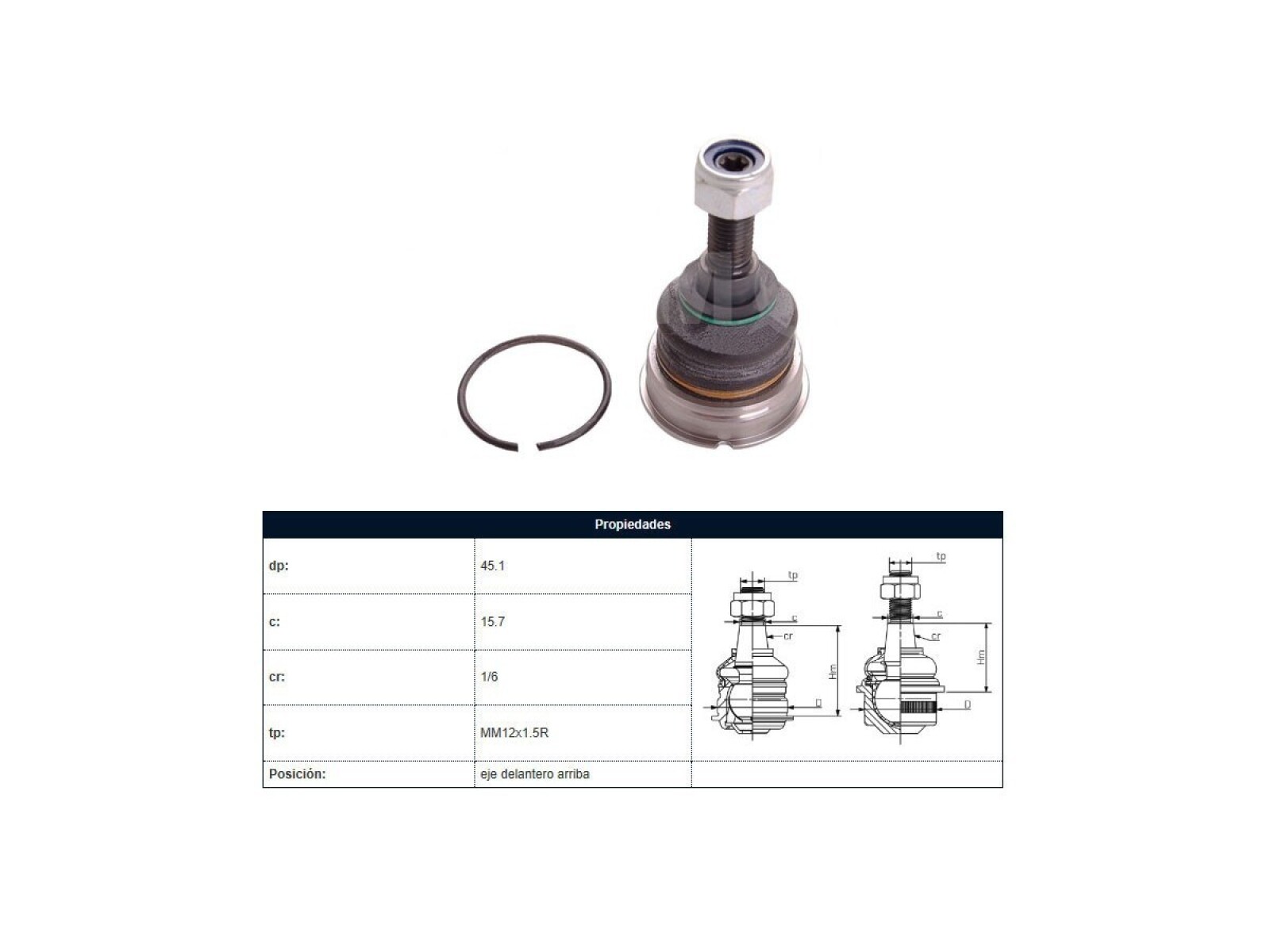 Rotula Del Volks Amarok 4X2 - 4X4 11-25 Der/Izq 